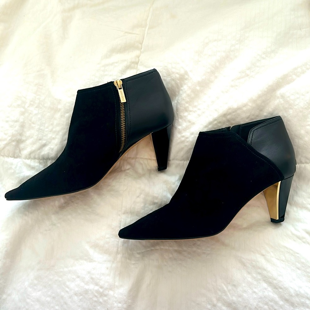 Jimmy Choo ankle booties with gold accents